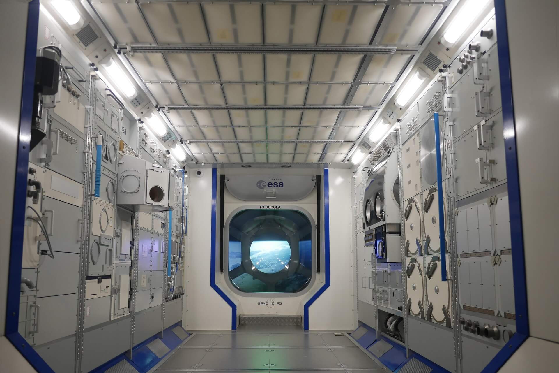 Inside a spacecraft