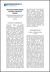 Whitepaper on piezo stack actuators